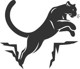 Black cougar vector