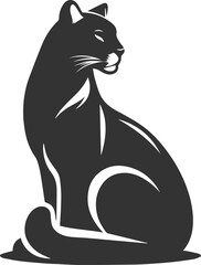 Black cougar vector