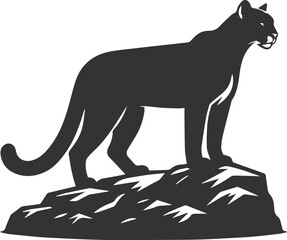 Black cougar vector