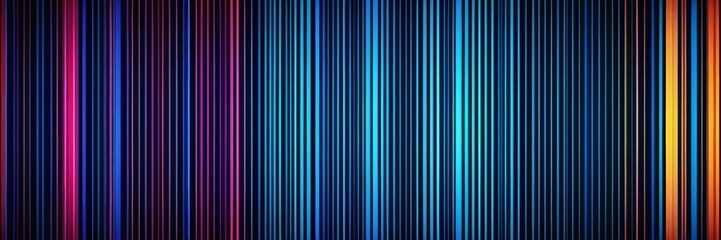 Fototapeta premium Abstract background with many thin vertical lines in shades of blue, pink, and orange