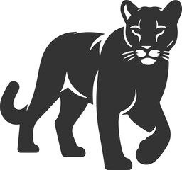 Black cougar vector