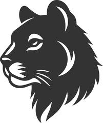 Black cougar vector