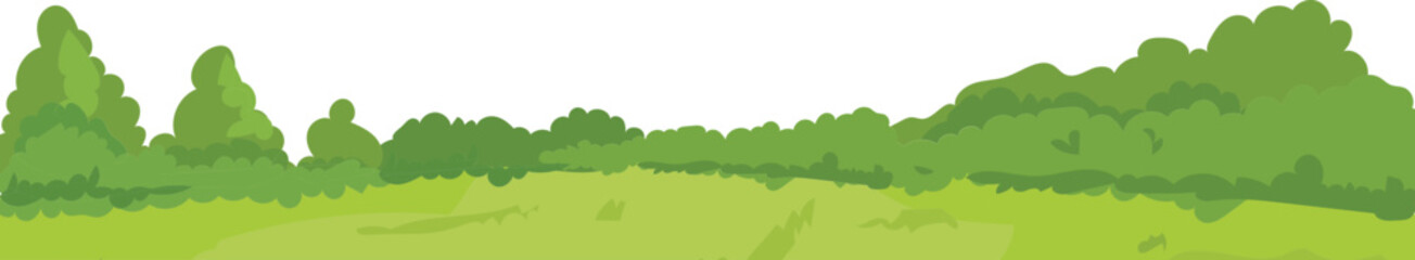 Golden Hay Border Line vector grass and ground border for nature, garden and landscape design