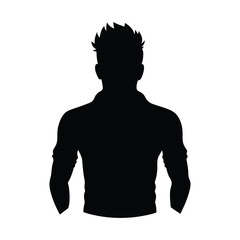 Fototapeta premium silhouette of a man profile vector isolated in illustration