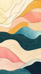 Soft Pastel Gradient Wallpaper: Minimalist Curves for Mobile Personalization