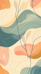 Soft Pastel Gradient Wallpaper: Minimalist Curves for Mobile Personalization