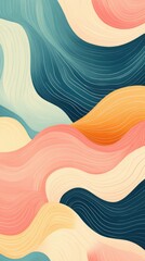 Soft Pastel Gradient Wallpaper: Minimalist Curves for Mobile Personalization