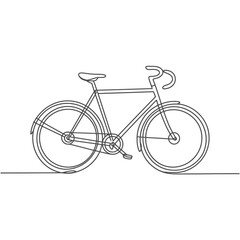 Obraz premium Continuous Line Drawing of a Classic Bicycle