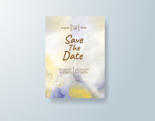Watercolor wedding invitation card