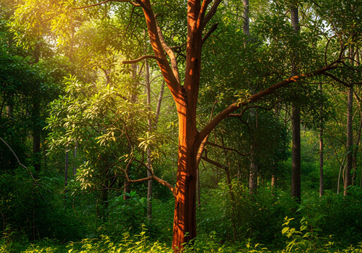Photo of a naturally grown Red Sandalwood tree in a reserved forest in Kodanad Kerala