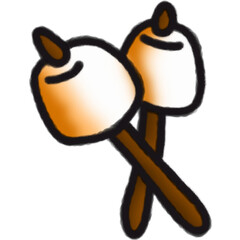Roasting marshmallow on a stick