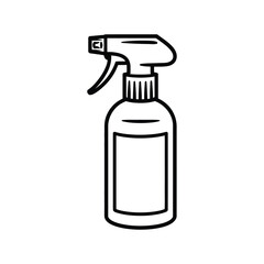 Simple Line Drawing of a Spray Bottle