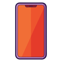 black smartphone isolated on white background