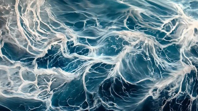 Turquoise tendrils caress the oceans heart