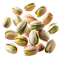 pistachio nuts on white background