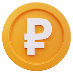 Obraz premium Russian Ruble Coin