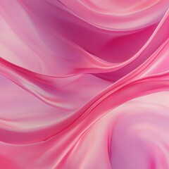 Obraz premium A pink glossy silk fabric whirling on the background of light pink, showcasing the beauty on simplicity. The focus is on capturing details like folds and subtle textures to create.