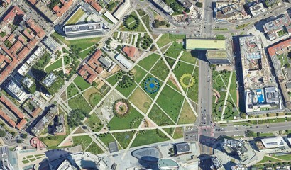Milan, Italy: High-Resolution Aerial View of San Siro Racecourse