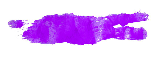 purple watercolor background. Artistic hand paint. Isolated on transparent background.