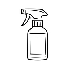 Simple Line Drawing of a Spray Bottle