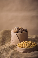 Dried Figs on Burlap Fabric – Rustic Organic Snack