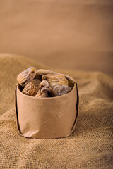 Dried Figs on Burlap Fabric – Rustic Organic Snack