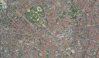 Milan, Italy: High-Resolution Aerial View of the Urban Landscape