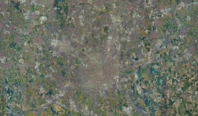 Milan, Italy: High-Resolution Aerial View of the Urban Landscape