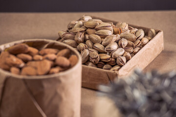 Pistachios on White Background – Isolated Nut