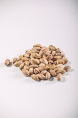 Pistachios on White Background – Isolated Nut