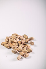Pistachios on White Background – Isolated Nut