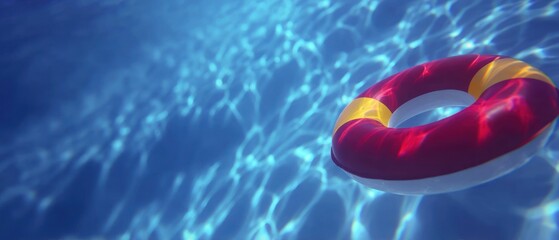 Pool float underwater