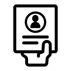 Hand Holding Profile Document