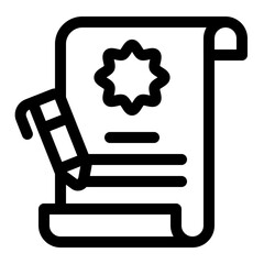 Document With Seal and Pencil