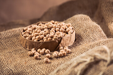  Roasted Chickpeas on white Background – Rustic Healthy Snack - organic