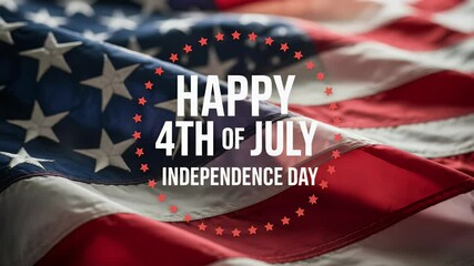 American flag waving happy 4th of july independence day - Powered by Adobe