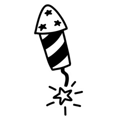 Cute hand drawn united states of america firework doodle illustration usa 4th of july happy independence memorial day patriotic theme png icon clipart stars stripes pattern birthday party elements