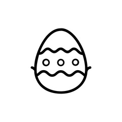 Illustration of a decorated easter egg with wavy lines and circles design