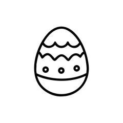 Illustration of a decorated easter egg with wavy lines and circles