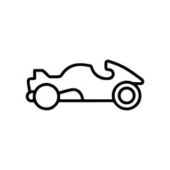 Simple line drawing of a motorcycle with visible wheels and body shape