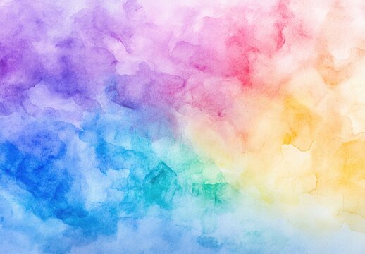 Abstract watercolor wash in vibrant, soft colors