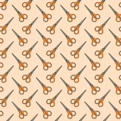 vector scissors pattern design, seamless pattern of scissors