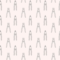 vector pliers pattern design, seamless pattern of pliers