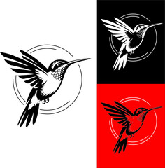 Ruby-throated Hummingbird Vector 