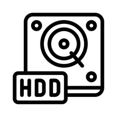 hard drive line icon