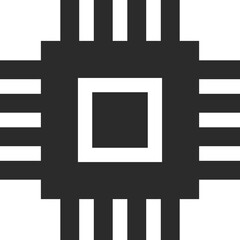 computer processor icon for computer and networking icons in dark grey and clear background editable vector illustration