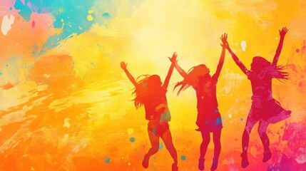 Happy Youth Day vibrant background and message