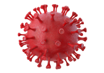 Coronavirus cells or bacteria molecule. Virus Covid-19. Virus isolated on a transparent or white background