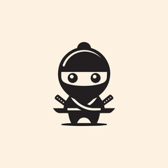 Cute ninja logo