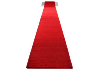 Red carpet isolated on a transparent or white background